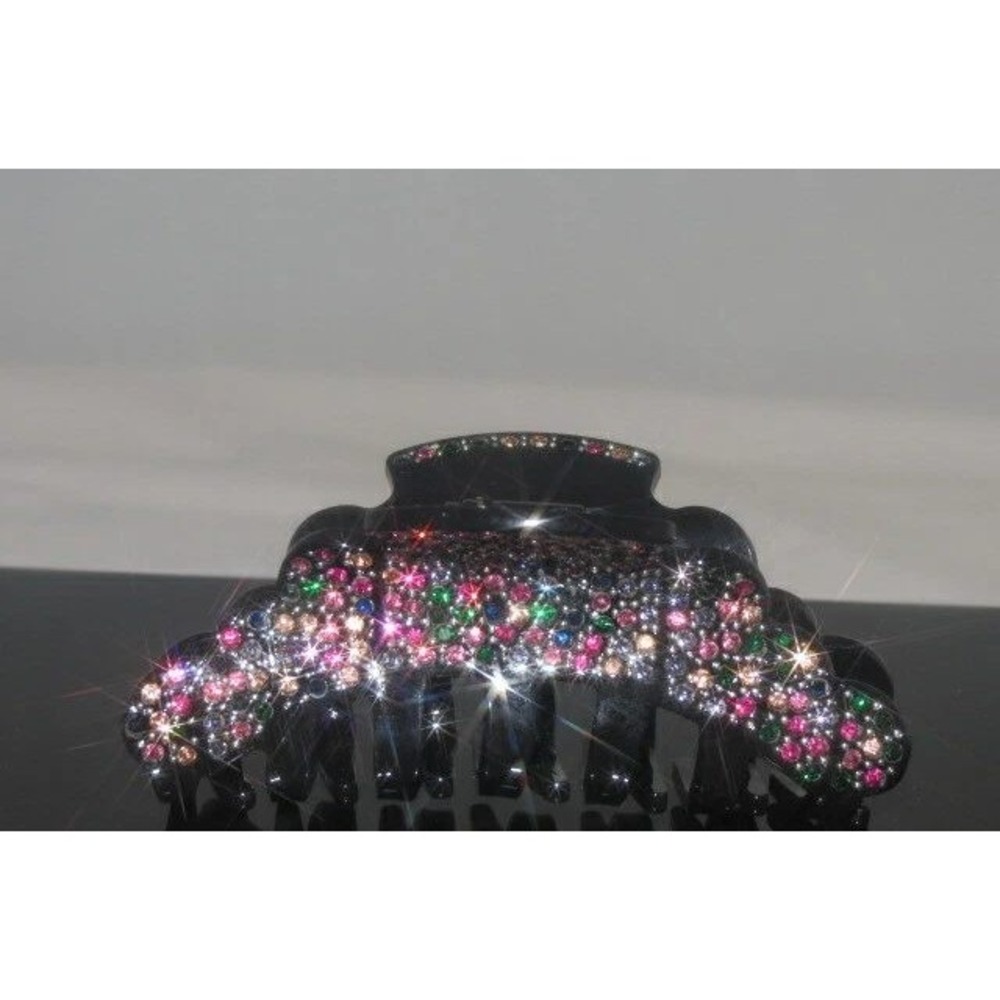 Sparkling Black Rhinestone Hair Claw‎ Clip Women's Fashion Accessory